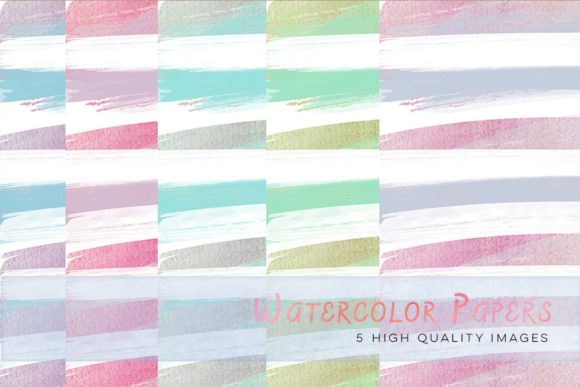 Colorful Watercolour Stripes Clip Art & Illustrations