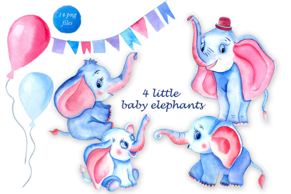 Cute Elephant Illustrations for Branding