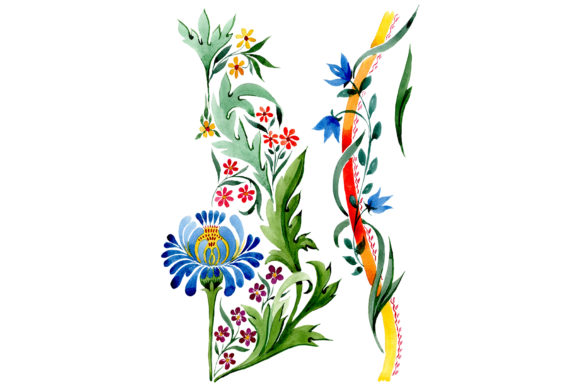 Ornament Floral Riddle Watercolor Illustrations Review