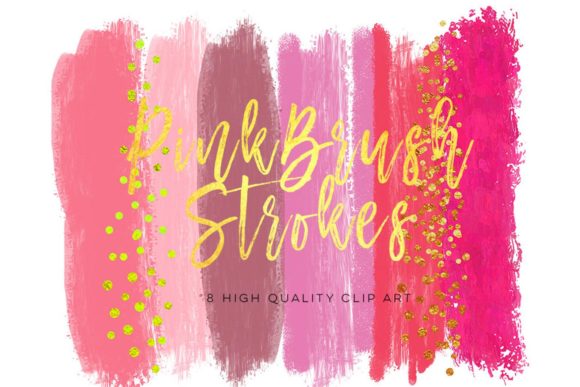 Pink Brush Strokes, Watercolor Pink Review