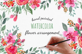 Set of Loose Watercolor Flower Cliparts & Illustrations