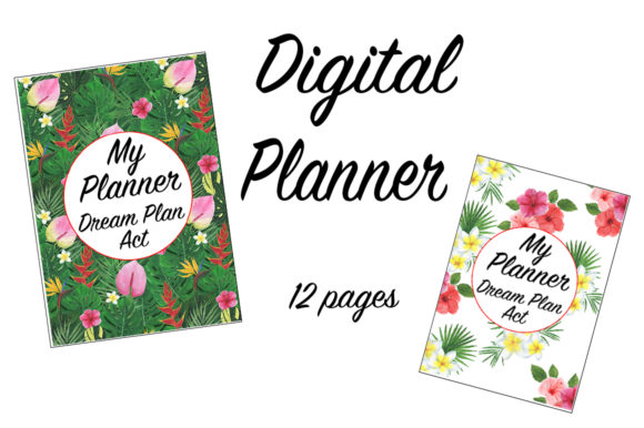 Tropics Digital Watercolor Planner & Illustrations
