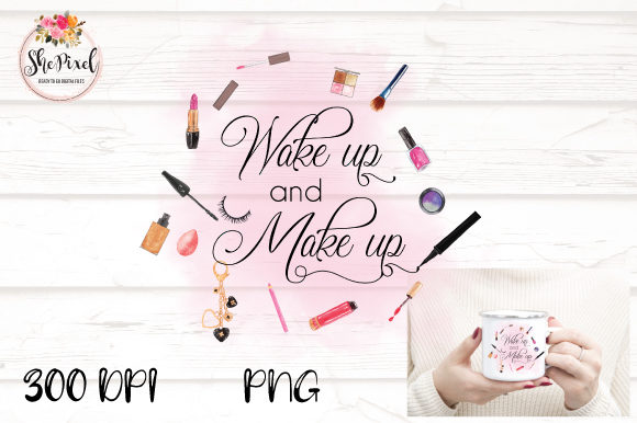 Wake Up and Make Up Watercolor Clipart Review