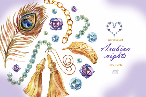 Watercolor Arabian Nights Cliparts Review