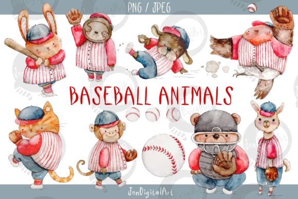 Watercolor Baseball Animals: A Designer's Review