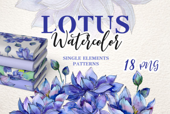 Watercolor Lotus Set: Elegant Illustrations