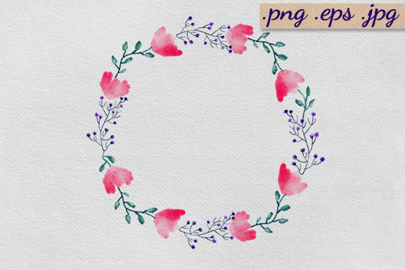Watercolour Floral Wreath: Branding Illustrations Review