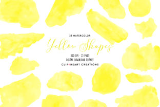 Yellow Watercolor Shapes & Illustrations Review
